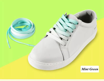 Gradient Shoelaces for Sneakers, Colorful Flat Shoe Laces for Casual Canvas Shoes, Sports Shoes, Trainers & Streetwear