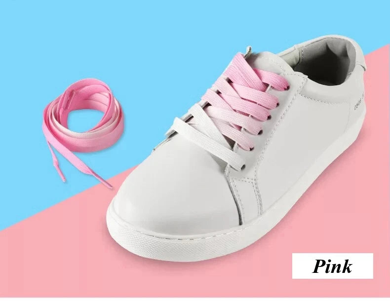 Gradient Shoelaces for Sneakers, Colorful Flat Shoe Laces for Casual Canvas Shoes, Sports Shoes, Trainers & Streetwear