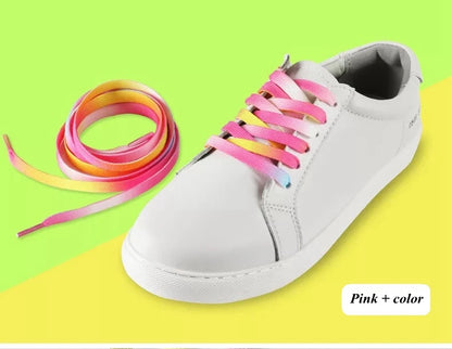 Gradient Shoelaces for Sneakers, Colorful Flat Shoe Laces for Casual Canvas Shoes, Sports Shoes, Trainers & Streetwear