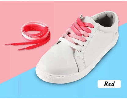 Gradient Shoelaces for Sneakers, Colorful Flat Shoe Laces for Casual Canvas Shoes, Sports Shoes, Trainers & Streetwear