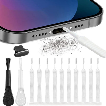 13PCS Dustproof Cleaning Brush Kit for iPhone  Android Mobile Speaker  Charging Port Cleaner