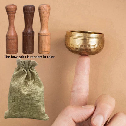 Miwayer Mini Tibetan Singing Bowl Handmade in Nepal Buddha Thumb Bowl for Meditation, Yoga, Stress Relief, and Healing