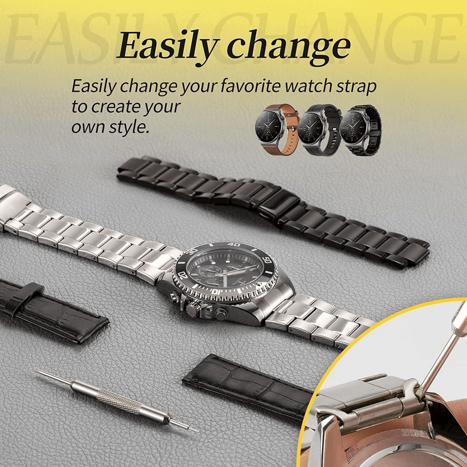 Complete Watch Repair Kit For Watchmaker Back Case Remover Link Pin Opener Spring Bar Tool Included 5