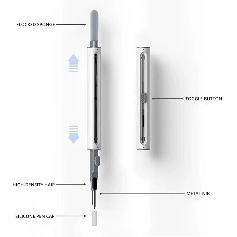 Bluetooth Earphone Cleaning Pen Multifunctional Brush  Cleaner for Earbuds Charging Cases and Mo