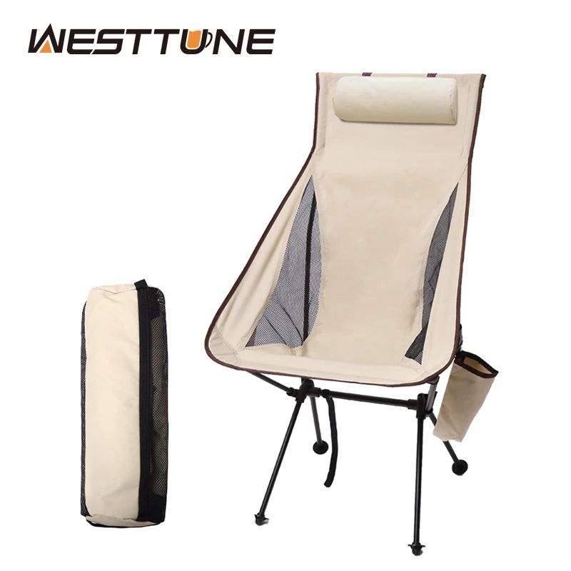 Westtune Portable Folding Camping Chair with Lightweight Aluminum Alloy Tourist Chair for Outdoor, Fishing, and Travel