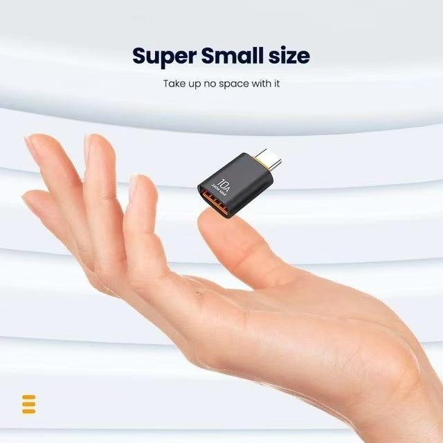 USB 3.0 OTG Adapter 10A, Type-C Male to USB Female Fast Charging Converter for Smartphones, Tablets, PCs