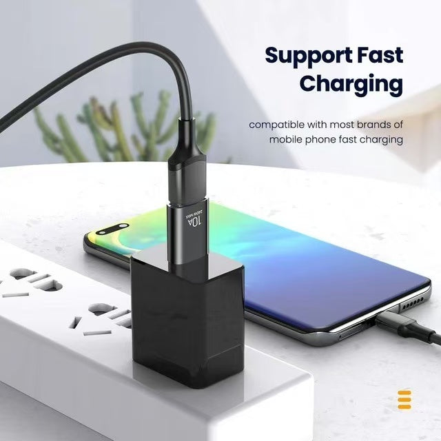 USB 3.0 OTG Adapter 10A, Type-C Male to USB Female Fast Charging Converter for Smartphones, Tablets, PCs