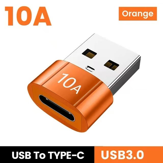 USB 3.0 OTG Adapter 10A, Type-C Male to USB Female Fast Charging Converter for Smartphones, Tablets, PCs