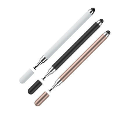 Universal 2-in-1 Stylus Pen, Double Headed, High Sensitivity, Replaceable Nib for Tablet & Smartphone