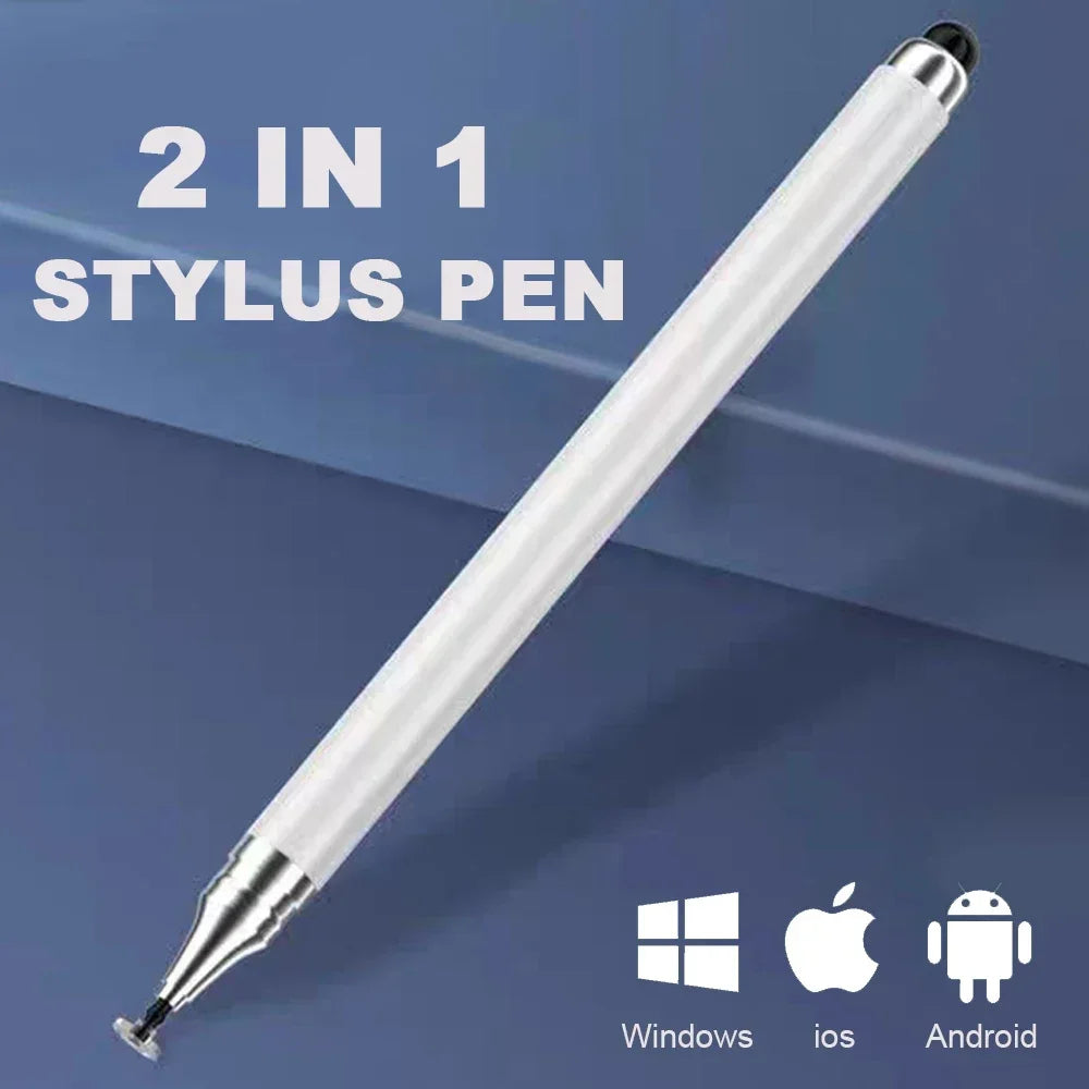 Universal 2in1 Stylus Pen Double Headed High Sensitivity Replaceable Nib For Tablet  Smartphone 1