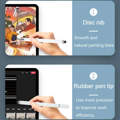 Universal 2in1 Stylus Pen Double Headed High Sensitivity Replaceable Nib For Tablet  Smartphone 4