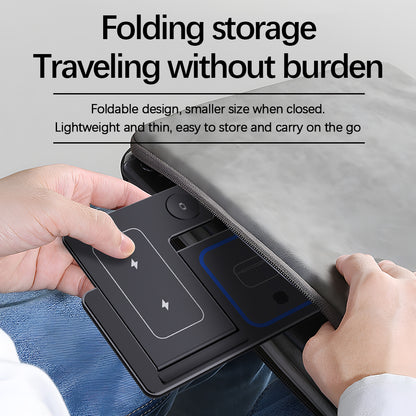 Foldable 3 In 1 Wireless Charger Pad Stand Fast Charging Dock Station for iPhone  Apple Watch
