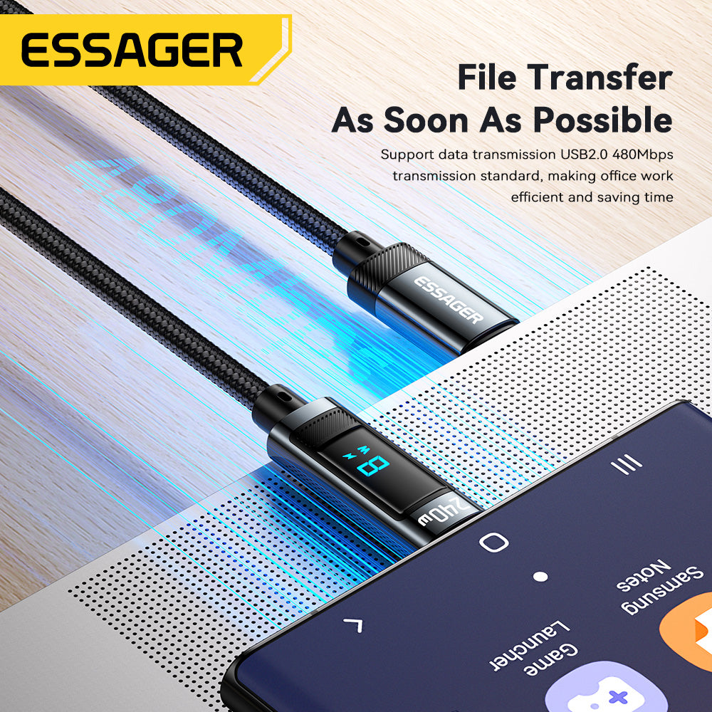 240W USBC to USBC Cable 2M PD 31 Fast Charging Cord for MacBook Pro Samsung Xiaomi
