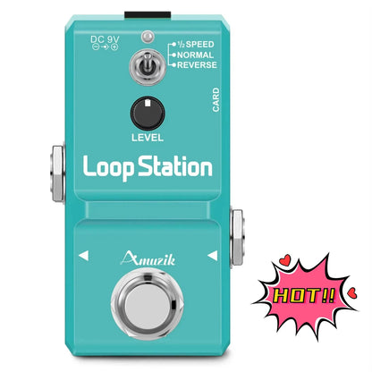 Guitar Bass Keyboard Rhythm Looper Pedal, Recording, Unlimited Overdubs, Memory Card Support