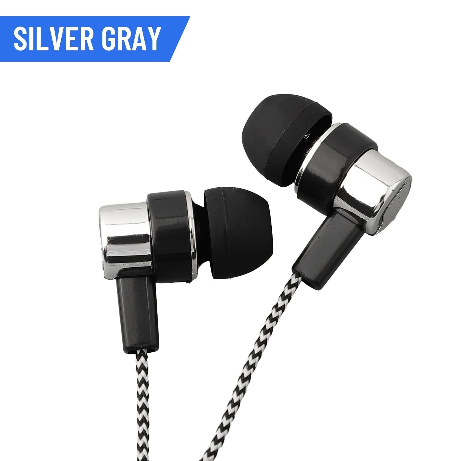 InEar Wired Headphone With Mic Basic Box Bass Stereo Earbuds Superb Sound Noise Cancelling Mobile E 5