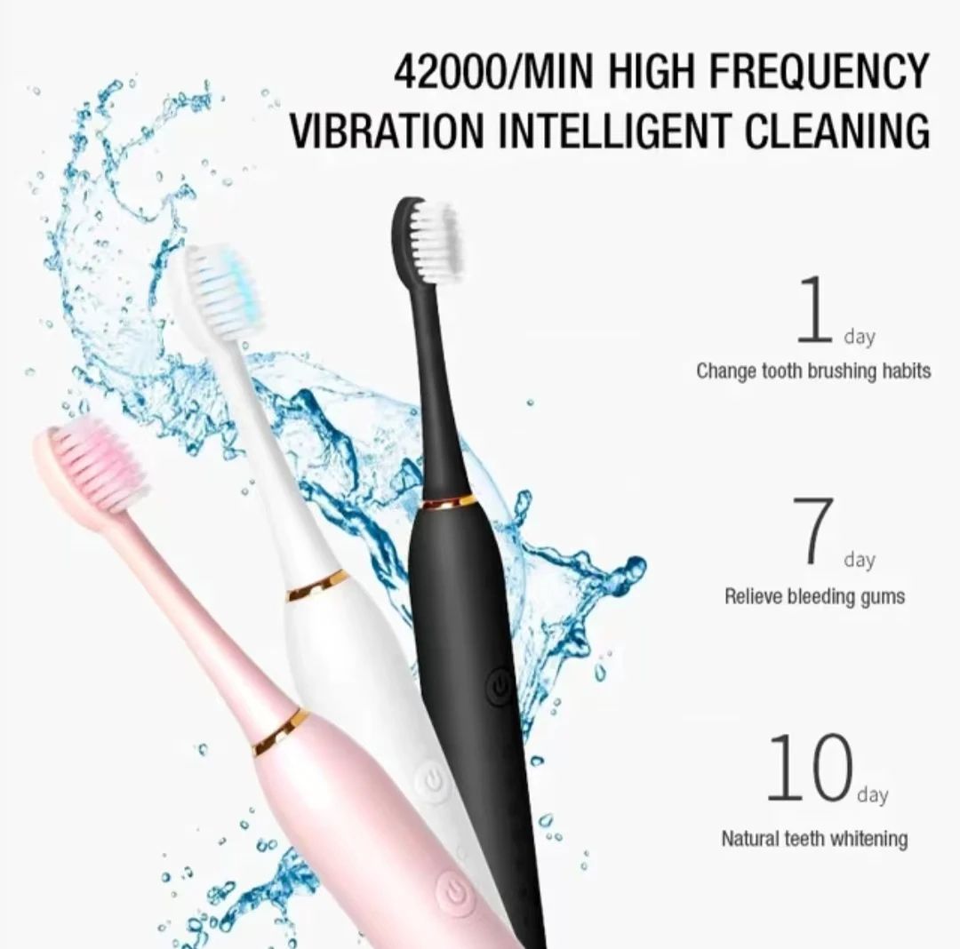 Sonic Electric Toothbrush For Adults Waterproof USB Rechargeable With DuPont Brush Head  High Frequ 3