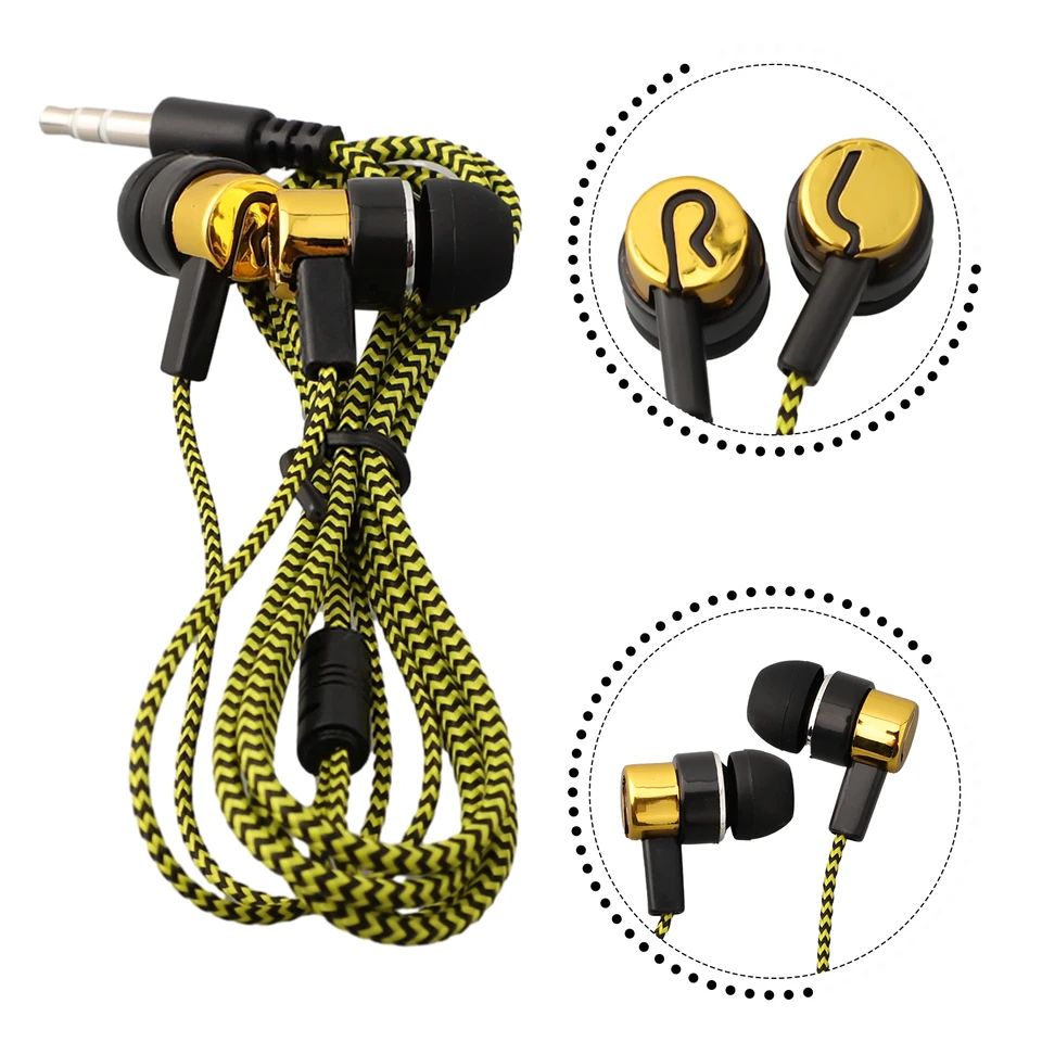 In-Ear Wired Headphone with Mic Basic Box Bass Stereo Earbuds Superb Sound Noise Cancelling Mobile Earphones for Mobile