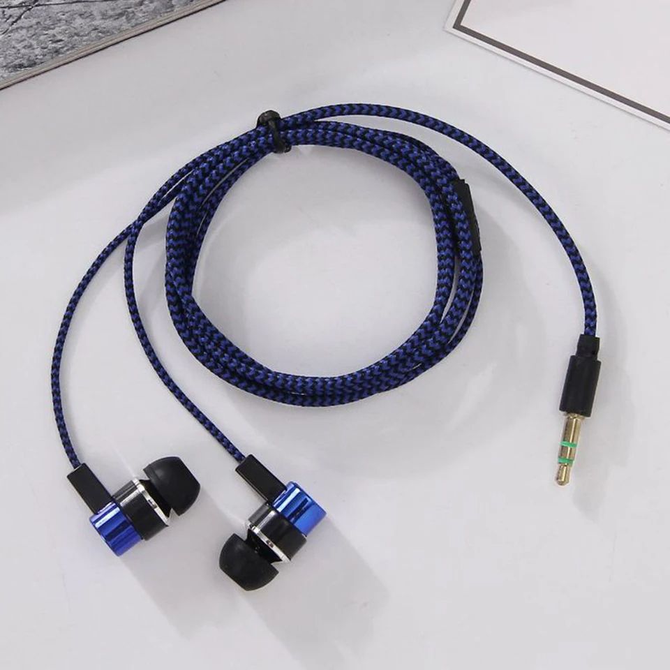 InEar Wired Headphone With Mic Basic Box Bass Stereo Earbuds Superb Sound Noise Cancelling Mobile E 6