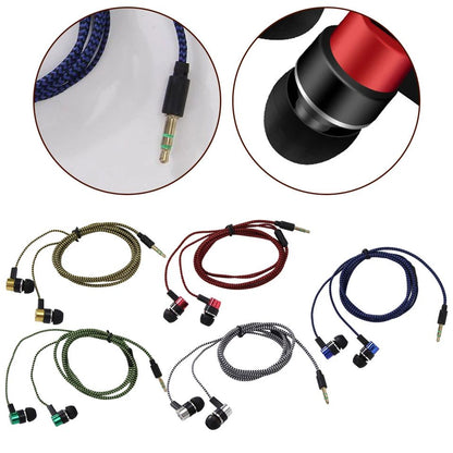 InEar Wired Headphone With Mic Basic Box Bass Stereo Earbuds Superb Sound Noise Cancelling Mobile E 7