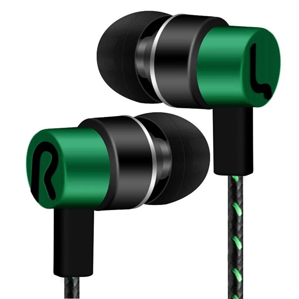 InEar Wired Headphone With Mic Basic Box Bass Stereo Earbuds Superb Sound Noise Cancelling Mobile E 8