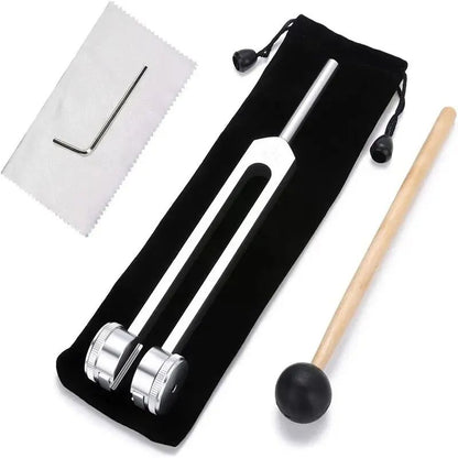 Tuning Fork Set Weighted Bio-Acoustic Sound Therapy Tools for Healing, Stress Relief & Chakra Balancing