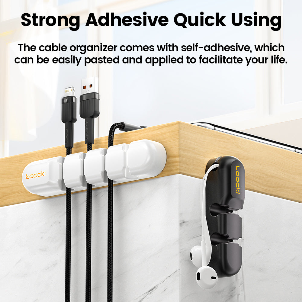 MultiHole Cable Winder  Flexible Wire Clips Clear Cable Organizer for Charger Protection