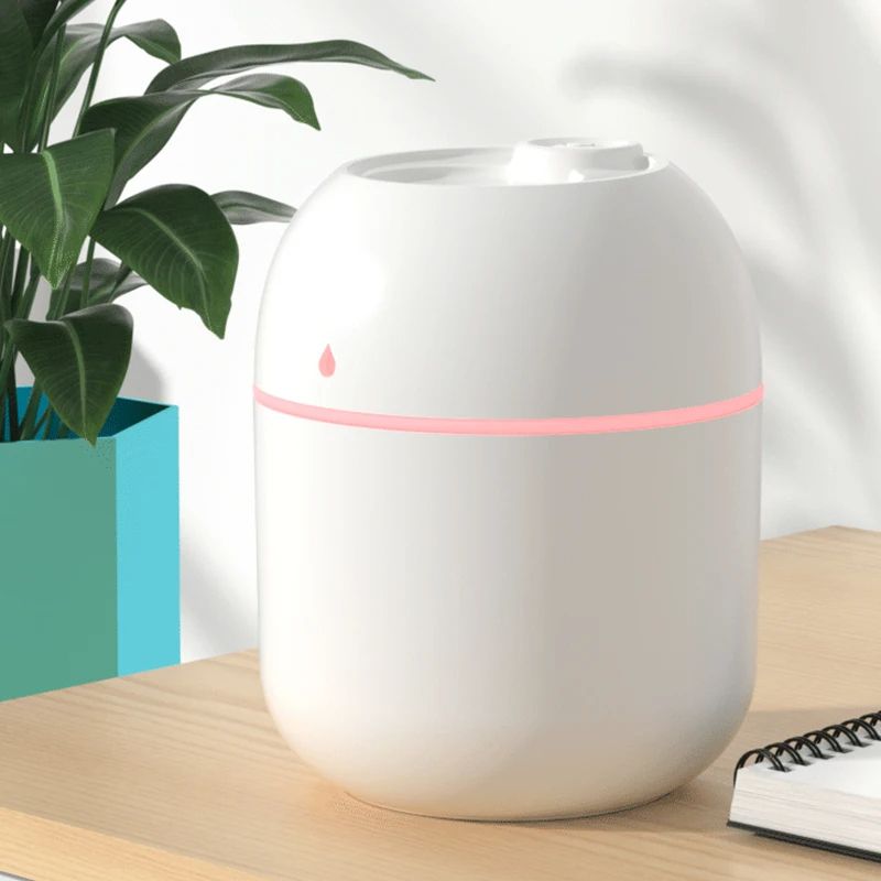 Portable USB Ultrasonic Air Mini Humidifier Essential Oil Diffuser, Car Purifier & Aroma Mist Maker with LED Lamp Light