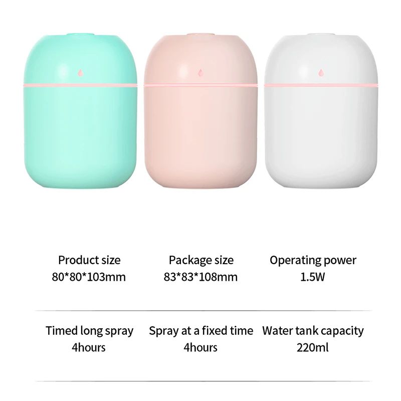 Portable USB Ultrasonic Air Mini Humidifier Essential Oil Diffuser Car Purifier  Aroma Mist Maker W 5