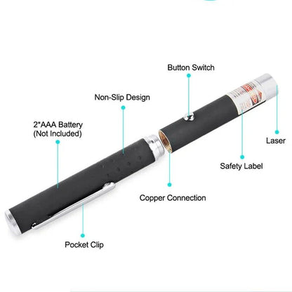 GreenRed Light Laser Pointer Pen SinglePoint RedLaser Flashlight Guide With Pocket Clip For Present 3