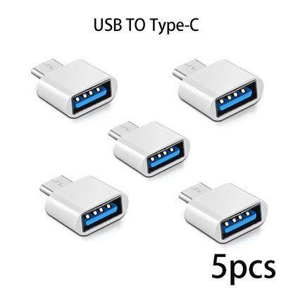 Mini USB-C to USB 3.0 Adapter Male OTG Female Data Connector for MacBook Pro, iPad, and Air Type C Devices