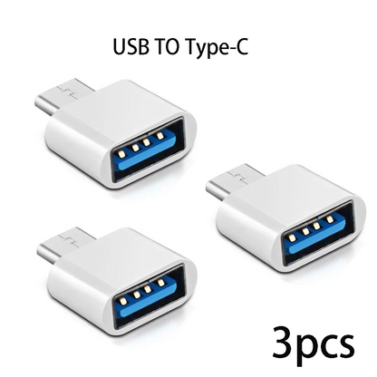 Mini USB-C to USB 3.0 Adapter Male OTG Female Data Connector for MacBook Pro, iPad, and Air Type C Devices