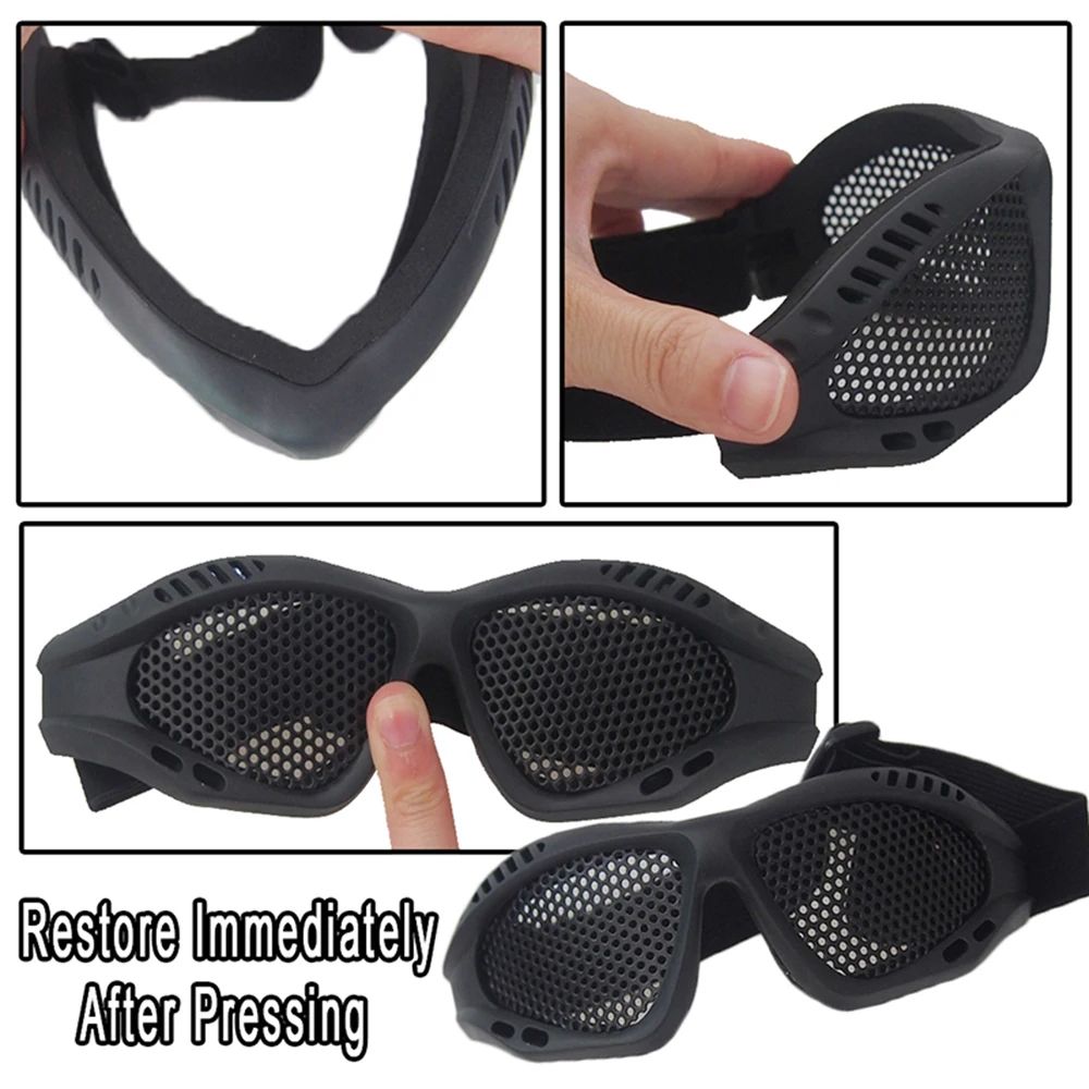 Anti Fog Tactical Safety Glasses Goggles With PC Lens Or Metal Mesh Comfortable Outdoor Eye Protect 1