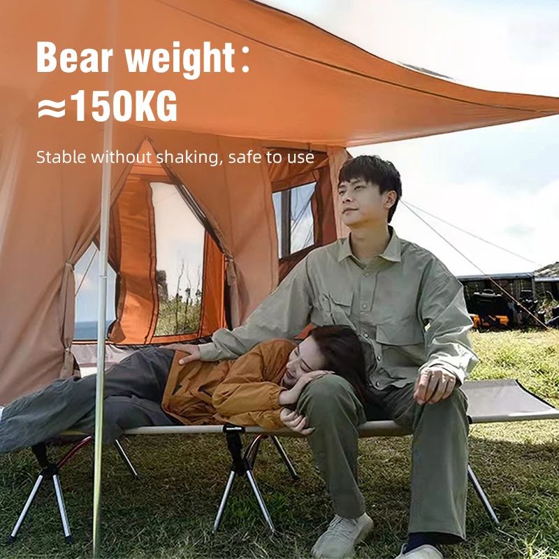 PACOONE Camping Cot Folding Camping Bed Portable Outdoor Sleeping Cot For Adults Kids Ideal For Tra 5