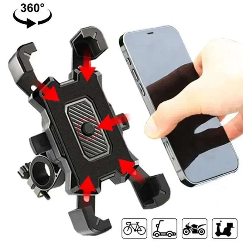 Electric Bicycle Mobile Phone Holder 360 Rotatable NonSlip Stand for Moto  Bike Riding