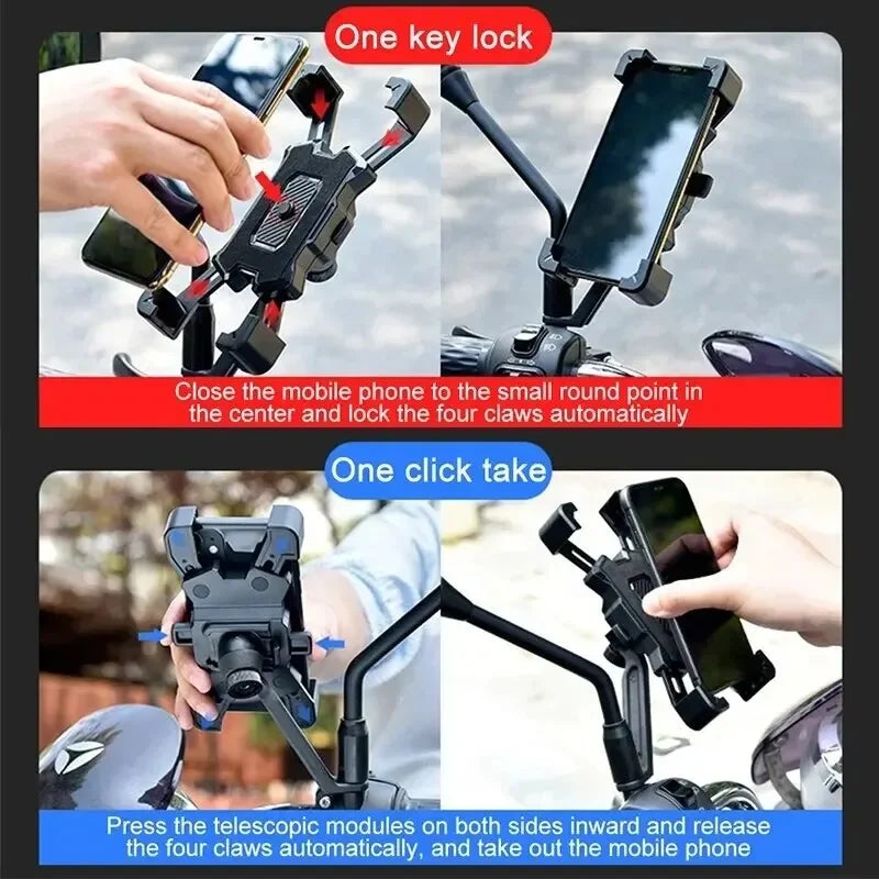 Electric Bicycle Mobile Phone Holder 360 Rotatable NonSlip Stand for Moto  Bike Riding