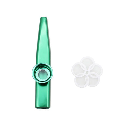 Aluminum Alloy Metal Kazoo Musical Instrument With 5 Flute Diaphragms Mouth Kazoo Ideal Companion F 7