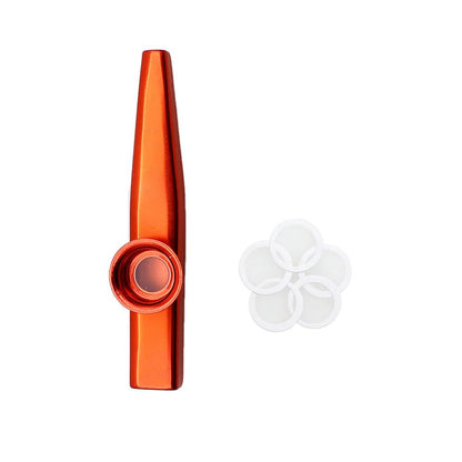 Aluminum Alloy Metal Kazoo Musical Instrument With 5 Flute Diaphragms Mouth Kazoo Ideal Companion F 8