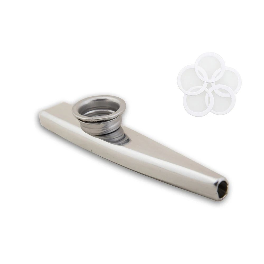 Aluminum Alloy Metal Kazoo Musical Instrument With 5 Flute Diaphragms Mouth Kazoo Ideal Companion F 9