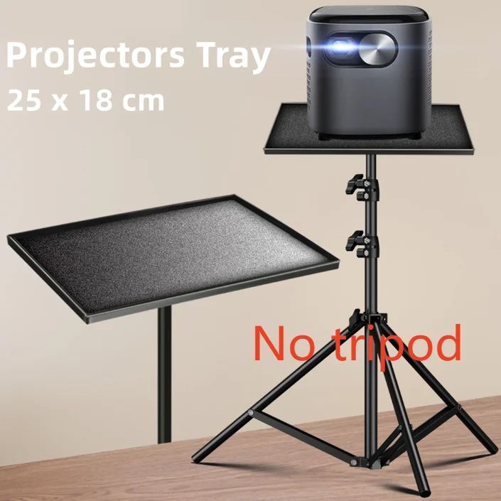 Universal Tripod Tray for Projector Monitors Laptop Camera Microphone, Projectors Tray No Tripod Brack Mounting Plate