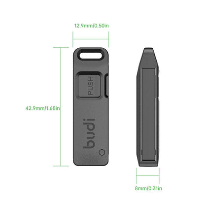 Universal AntiLost SIM Card Eject Pin  Storage Box for Mobile  TF Cards  Steel Keyring Tray Open