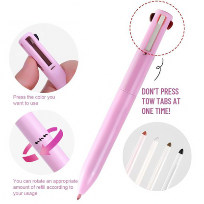4 In 1 Multi Functional Lip Liner Eyeliner  Eyebrow Pencil  4Color Set For Perfect Brows  Lips 2