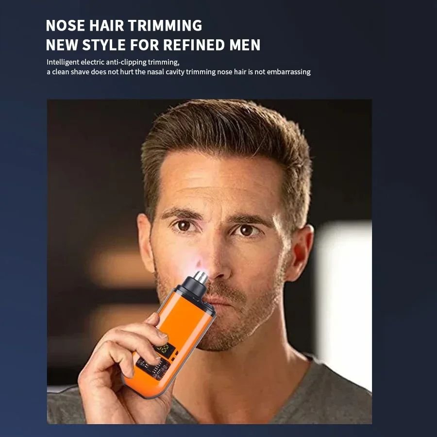 Professional Painless Electric Portable Ear And Nose Hair Trimmer Clipper For Men Stainless Steel E 5
