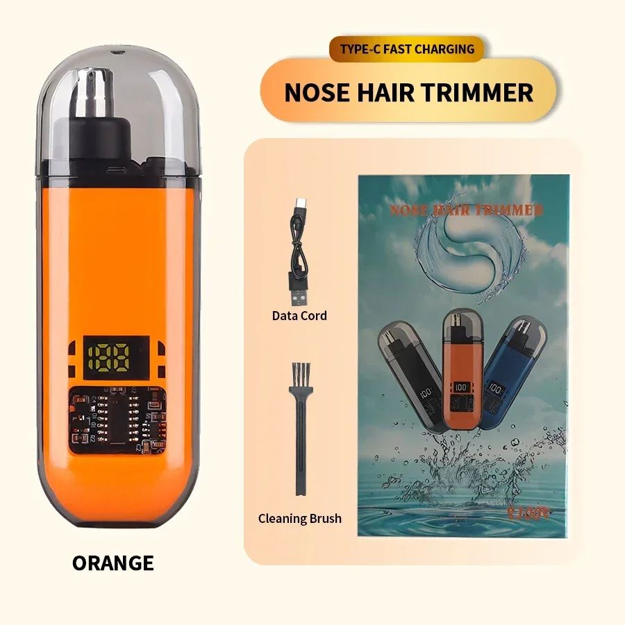 Professional Painless Electric Portable Ear And Nose Hair Trimmer Clipper For Men Stainless Steel E 8