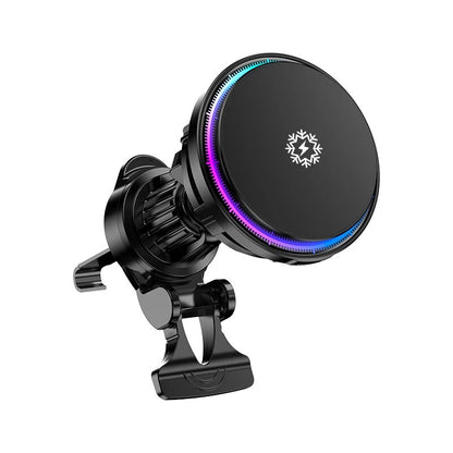 Magnetic Car Wireless Charger with Ice Cooling 15W Fast Charging Mount for MagSafe iPhone 1216 Pro