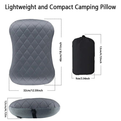 Ergonomic Ultralight Inflatable Travel Camping Pillow Soft Washable Cover For Neck  Back Support Po 2