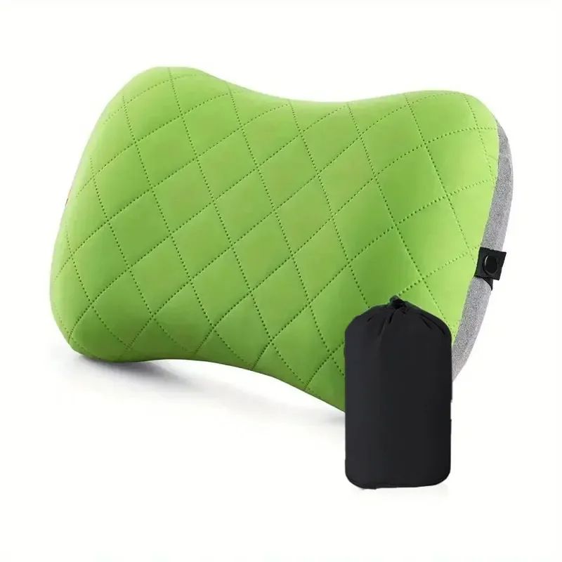 Ergonomic Ultralight Inflatable Travel Camping Pillow Soft Washable Cover For Neck  Back Support Po 8