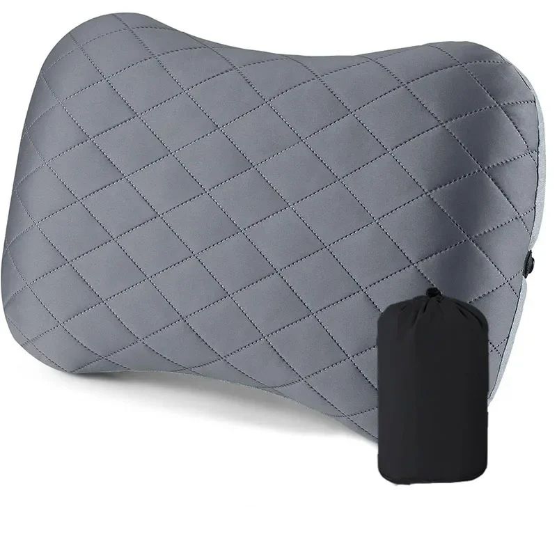 Ergonomic Ultralight Inflatable Travel Camping Pillow Soft Washable Cover For Neck  Back Support Po 9