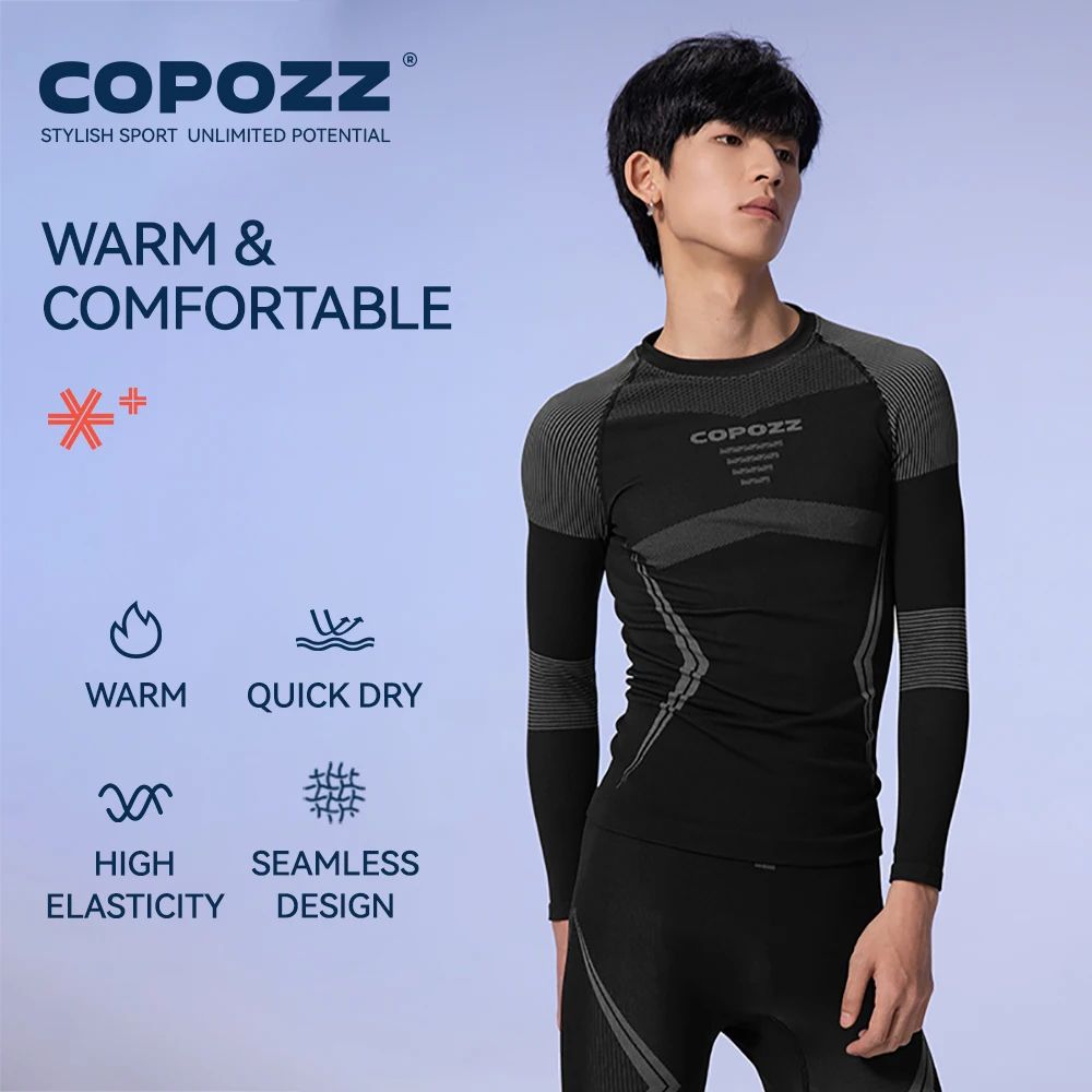 Men  Women Ski Thermal Underwear Sets Quick Dry Compression Tracksuit With Tight Snowboarding Tops  1