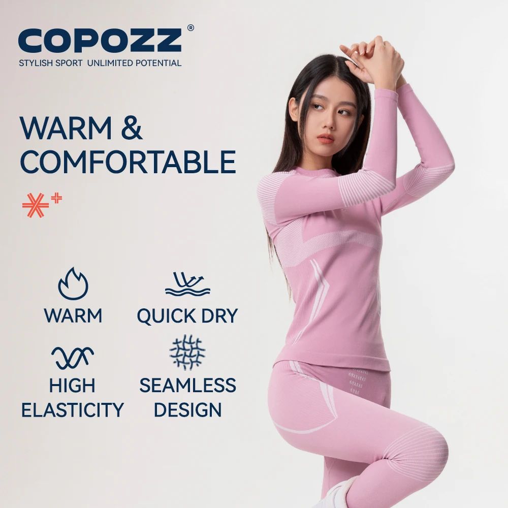 Men  Women Ski Thermal Underwear Sets Quick Dry Compression Tracksuit With Tight Snowboarding Tops  4