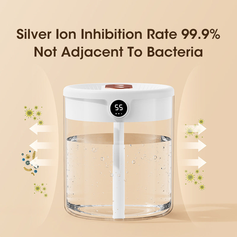 Niye 2L Double Nozzle Air Humidifier With LCD Humidity Display  Large Capacity Aroma Essential Oil  3